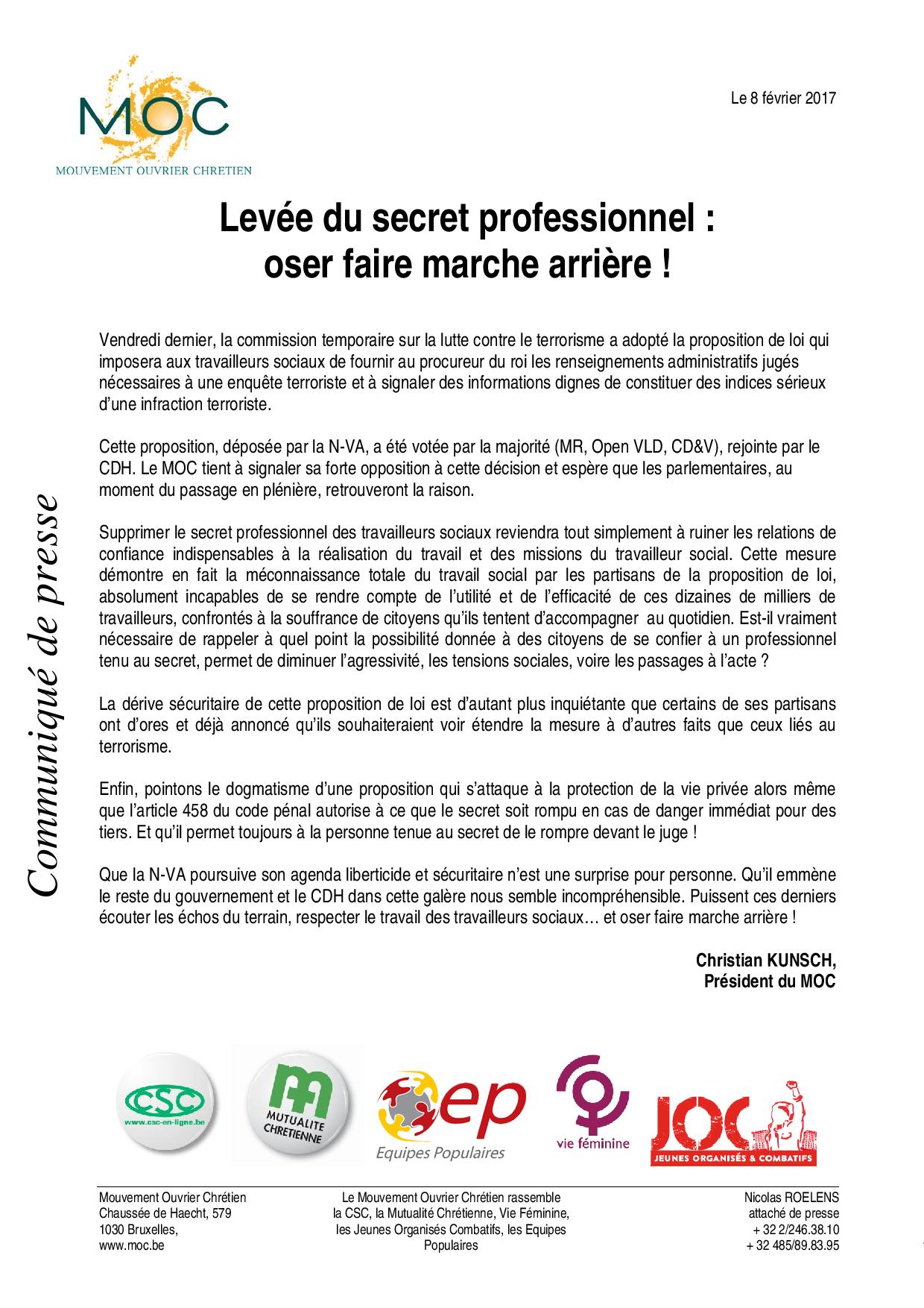 Secret professionnel page 001